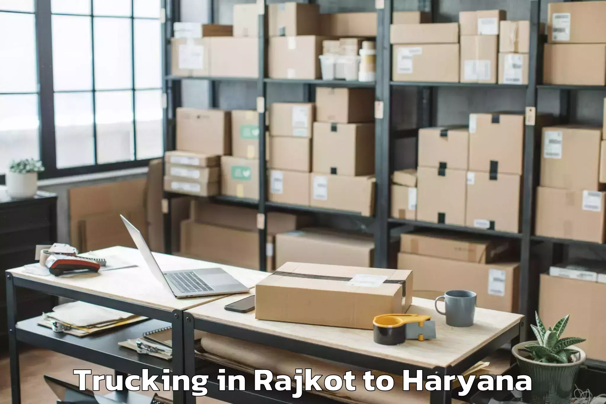 Professional Rajkot to Gurugram Trucking